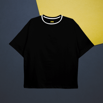 Black wt Rib T-Shirt - Premium Cotton - AAZ Bangladesh
