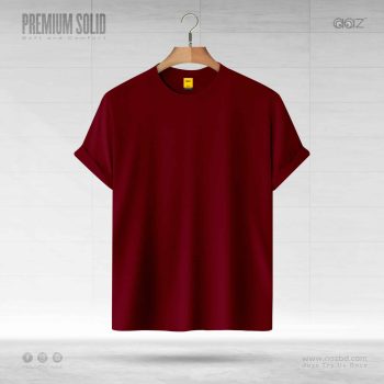 Solid T Shirt – Maroon - Premium Quality - AAZ Bangladesh
