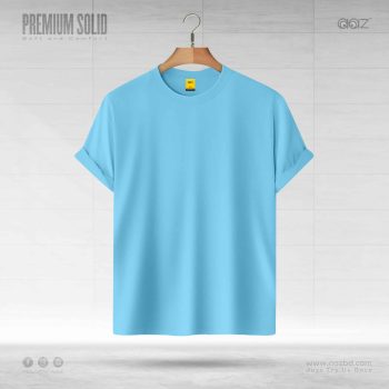 Solid T Shirt – Sky Blue - Premium Quality - AAZ Bangladesh