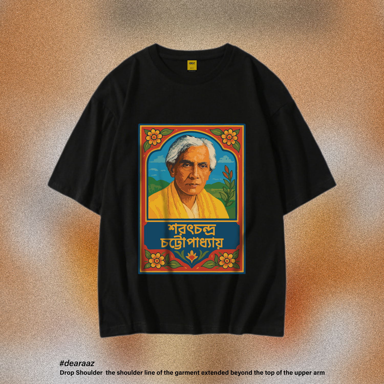 Legendary Locals T-Shirt: Sarat Chandra Chattopadhyay - Premium Quality - AAZ Bangladesh