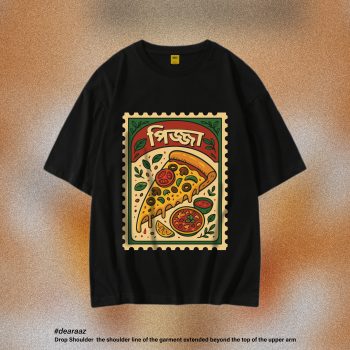 Banglar Khadok T Shirt: Pizza 02 - Premium Quality - AAZ Bangladesh