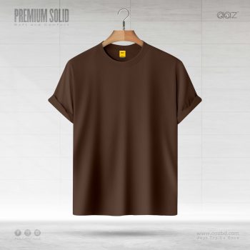 Solid T Shirt – Deep Brown - Premium Quality - AAZ Bangladesh