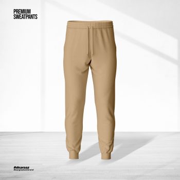 Premium Cotton SweatPant: Beige - Premium Quality - AAZ Bangladesh