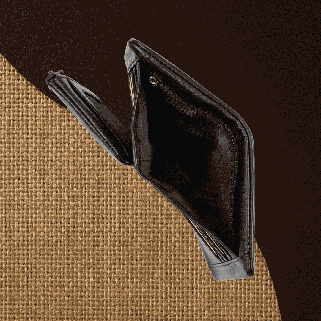 Velante Semi Long Black Wallet - Premium Quality - AAZ Bangladesh