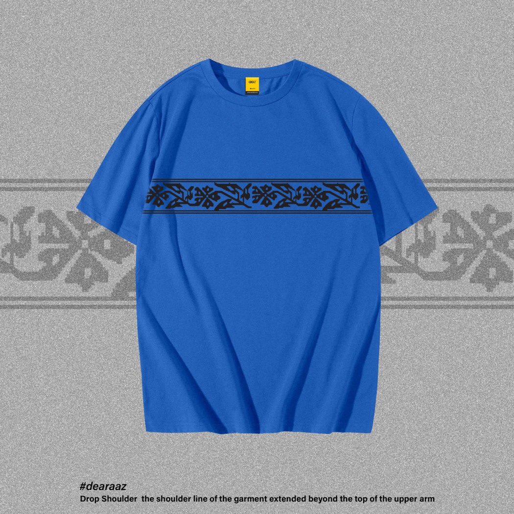 Jamdani Pattern Art 02 T-Shirt - Premium Cotton - AAZ Bangladesh