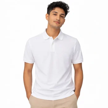 Premium Solid Polo: White - Premium Quality - AAZ Bangladesh