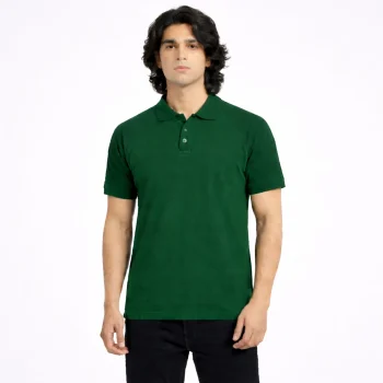 Premium Solid Polo: Bottle Green - Premium Quality - AAZ Bangladesh