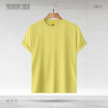 Solid T Shirt – Yellow - Premium Quality - AAZ Bangladesh