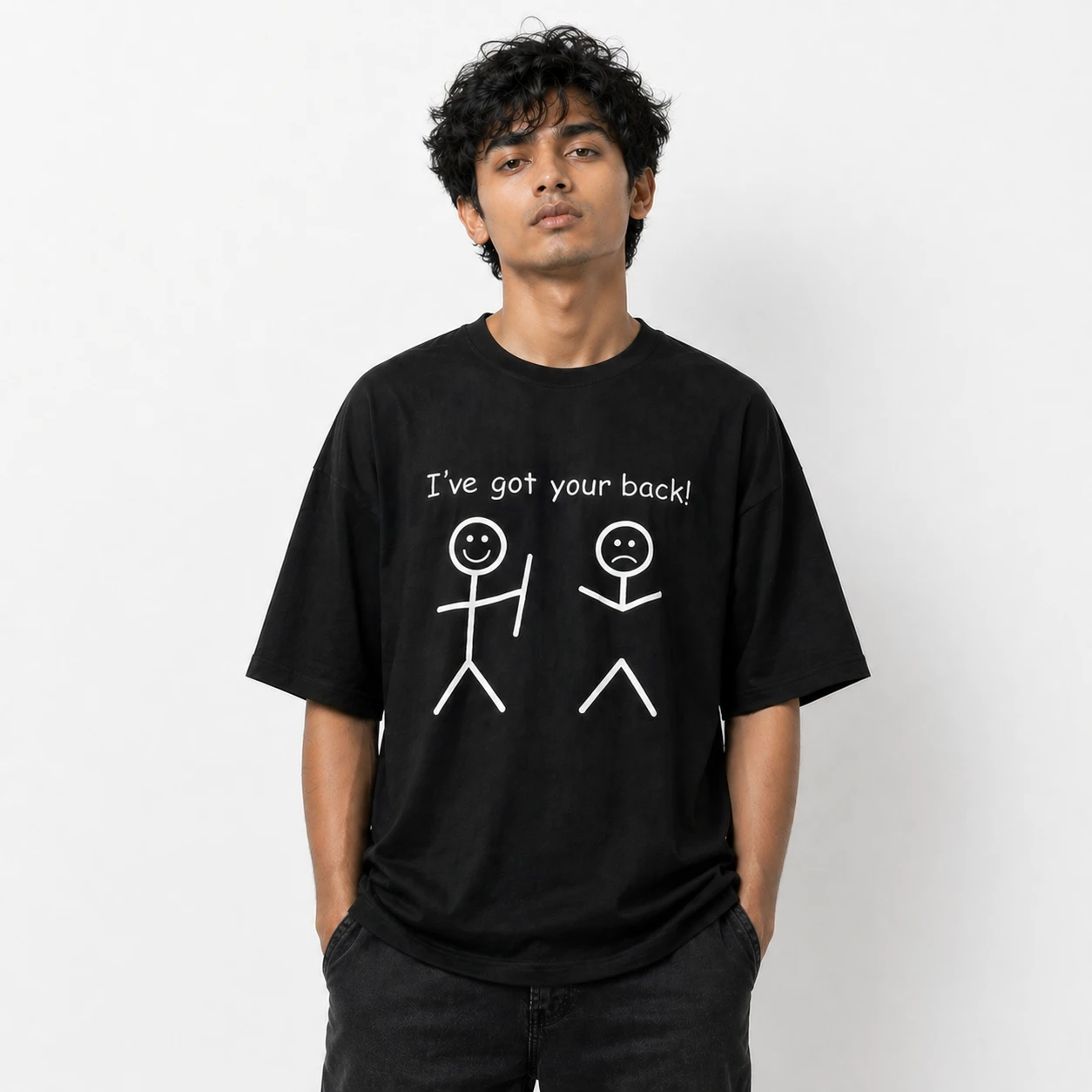 Drop Shoulder T-Shirt (I've got your Back)